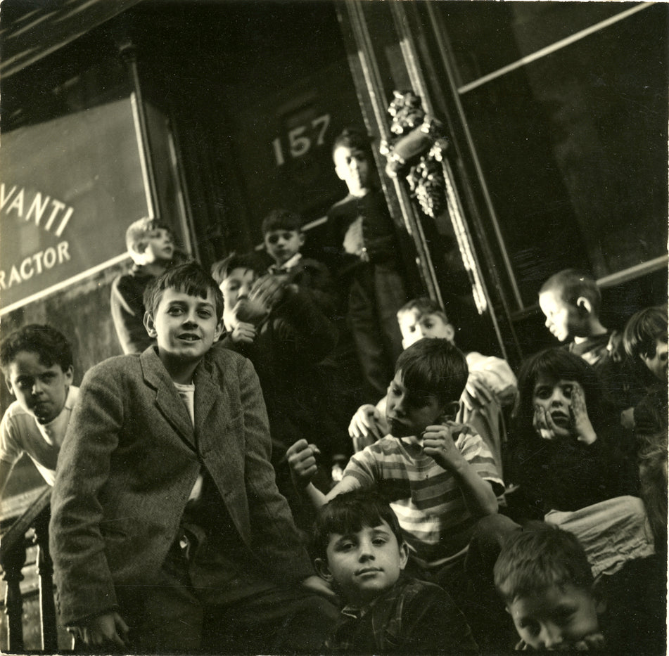 Weiner, Group of Young Boys on Steps, New York, c.1948