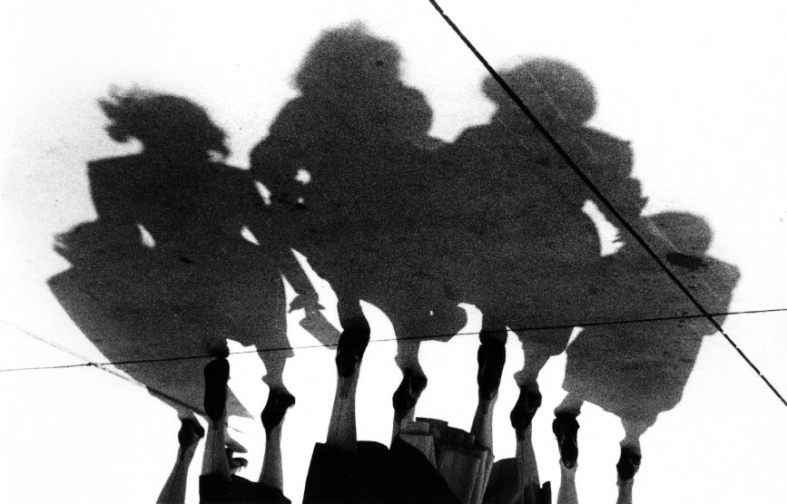 Newman, Untitled (shadow on sidewalk, group of women in stockings), 1951