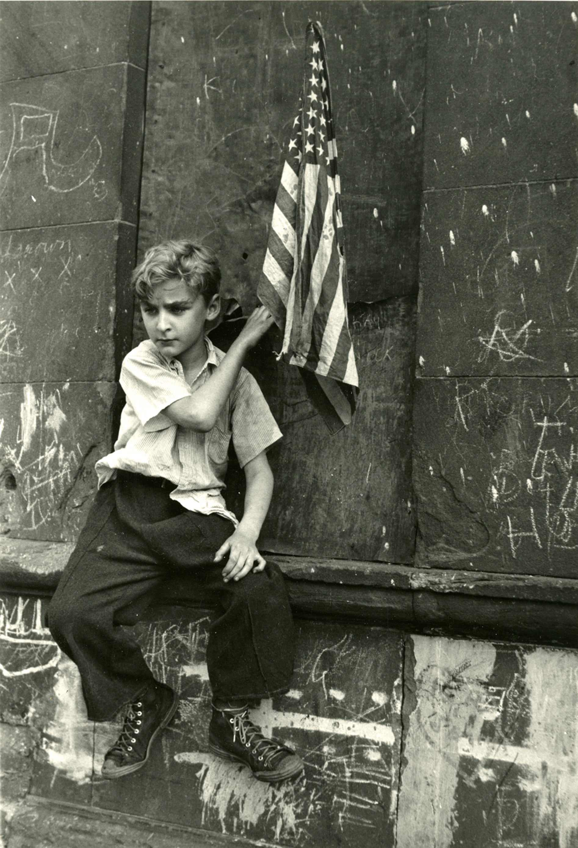 Weiner, New York (Boy with flag), 1948