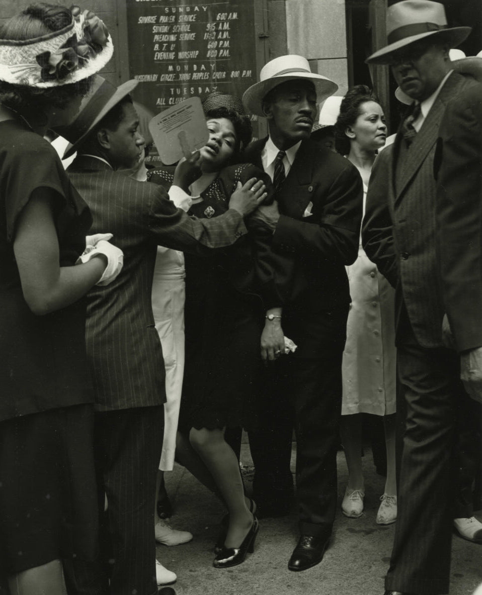 Miller, From "The Way of Life of the Northern Negro," Chicago (Mourners at funeral), 1946-1948