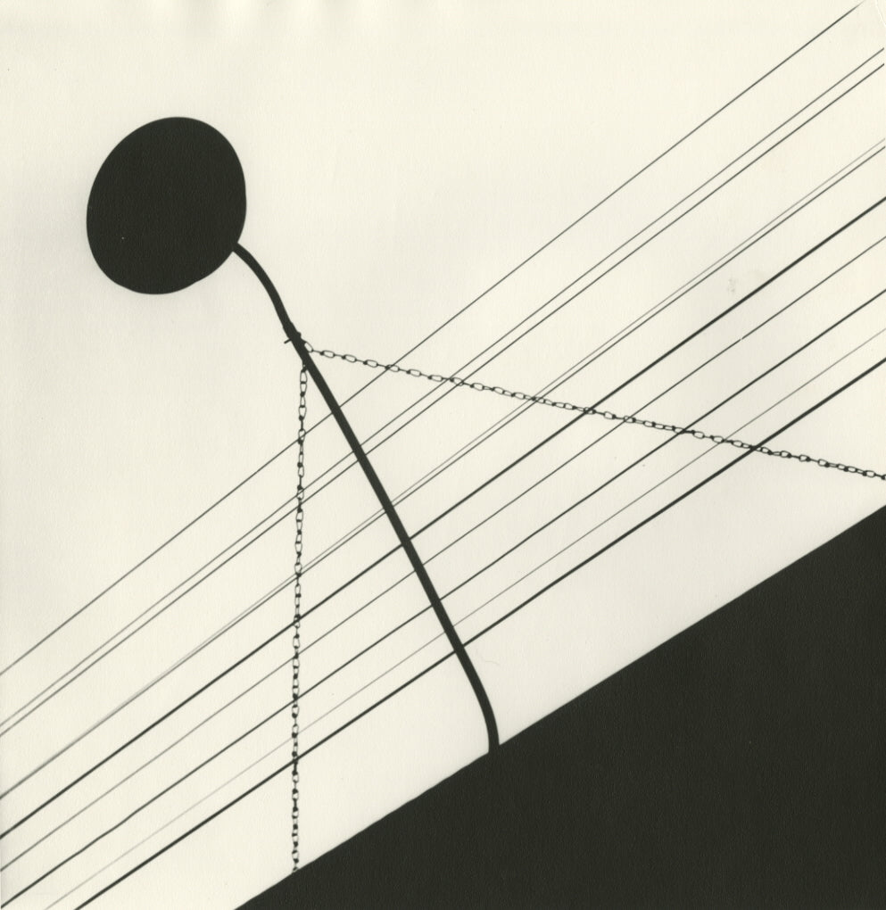 Berko, Store Display, Chicago (light fixture, wires, chain in silhouette), 1947-48