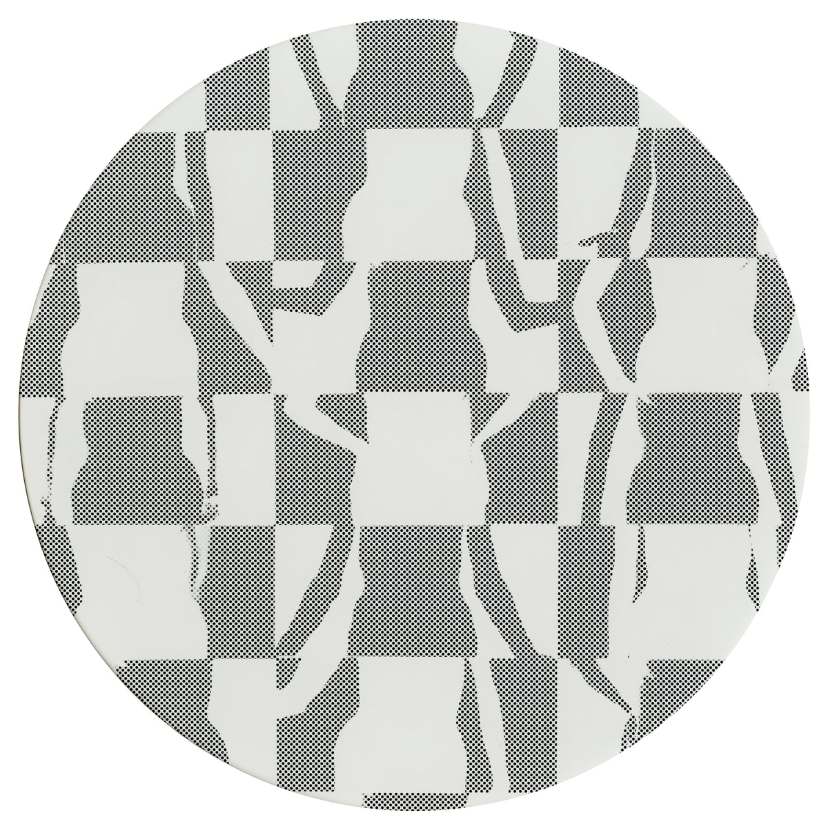 Blondeau, Untitled, (two tone circular nude montage), 1967