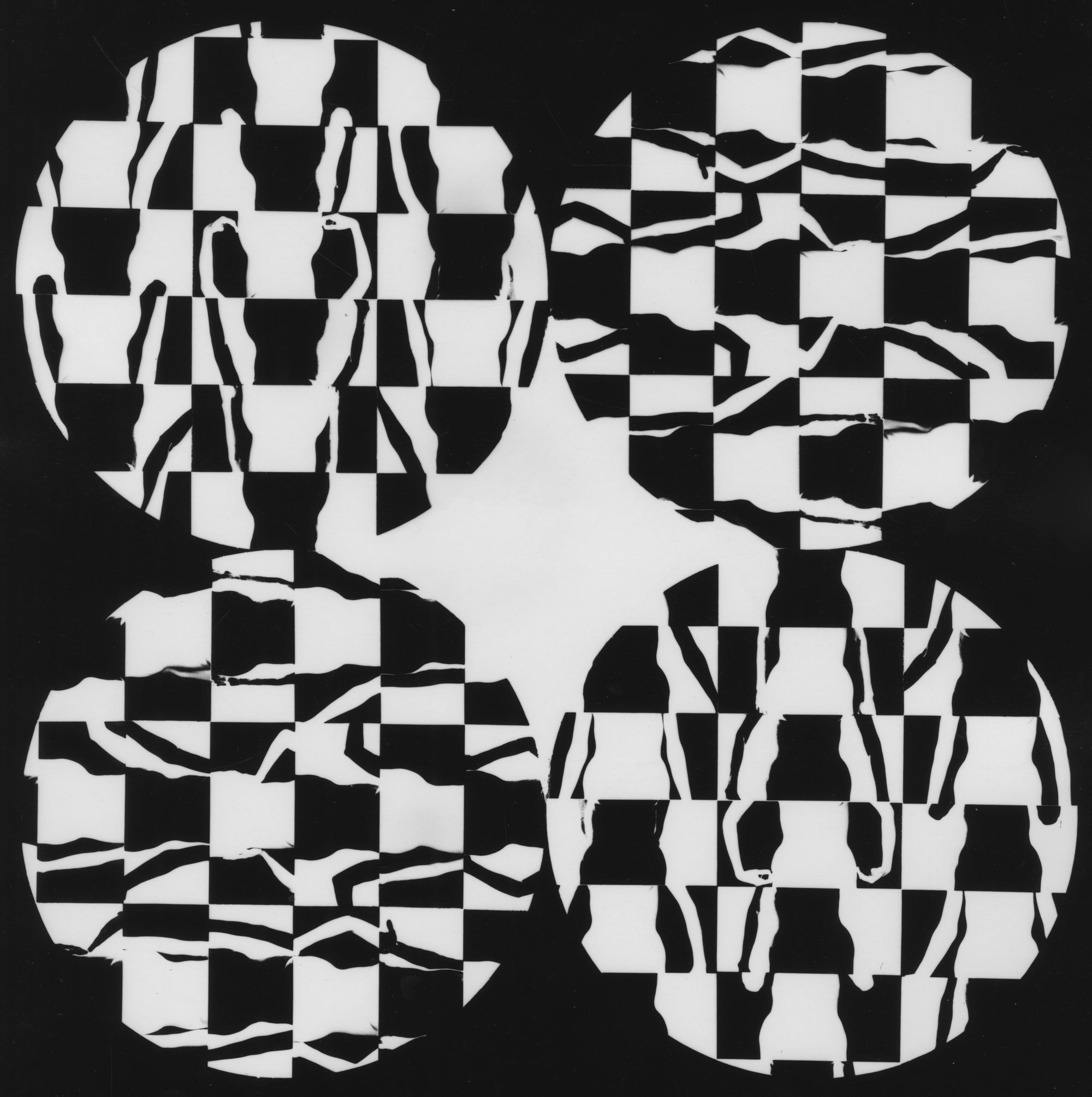 Blondeau, Untitled (4 circular nude montages), 1967