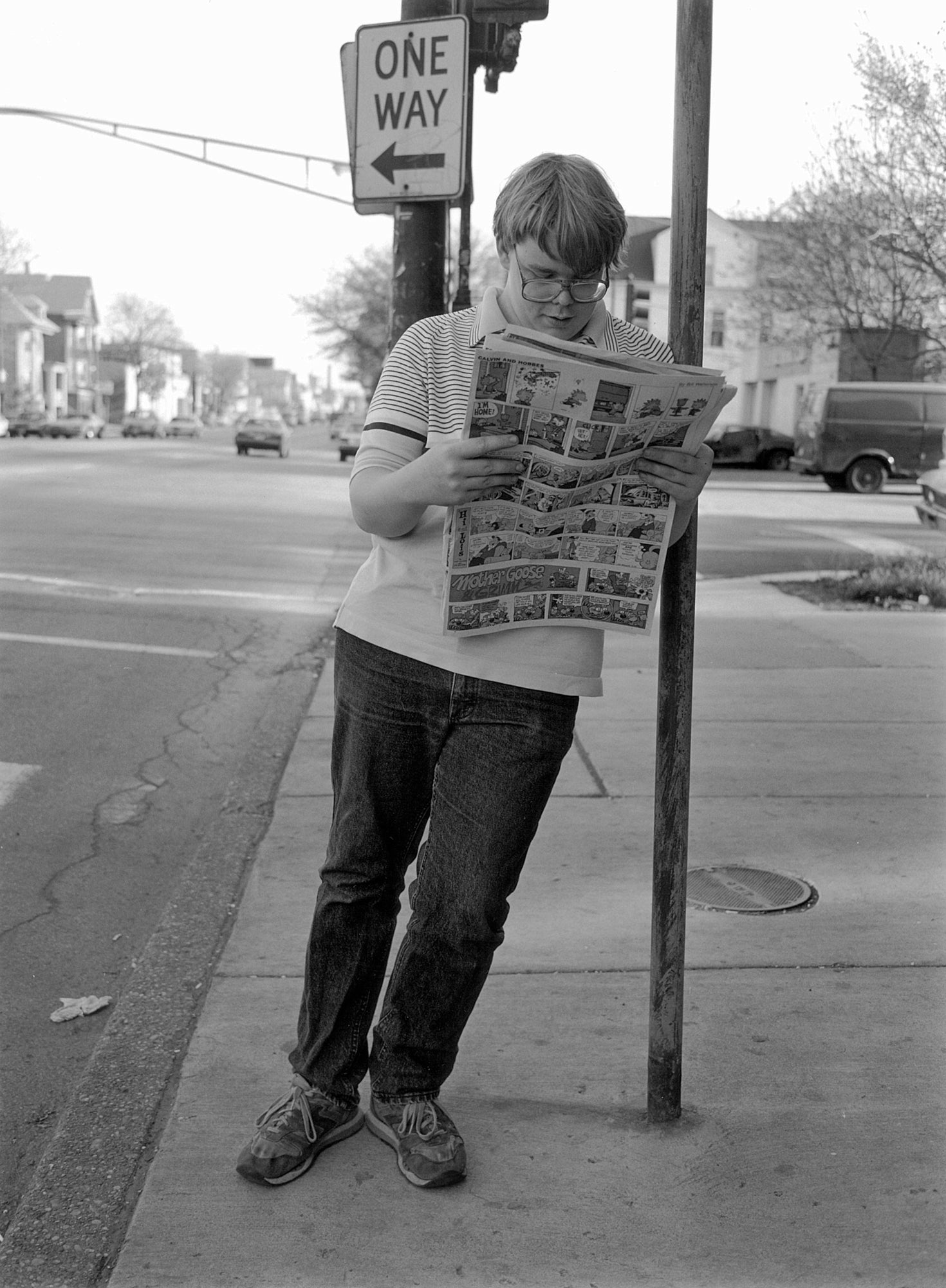 Steinmetz, Boy Reading Comic, Chicago, 1990