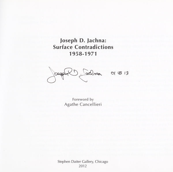 Jachna, Surface Contradictions 1958-1971